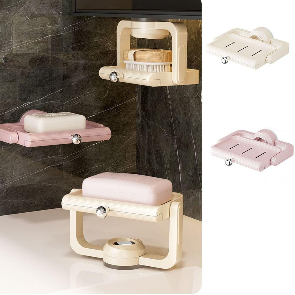 Настенная вращающаяся мыльница на присоске, неперфорированная полка для хранения мыла, туалет