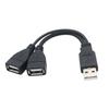 1 Штекер на 2 Гнезда Удлинитель USB Разветвитель Y-Кабель Адаптер Питания Конвертер для ПК Автомобиля Передача Данных Зарядка