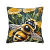 Pillow Case Bee And Flowers Soft Pillow Cover For Sofa Home Decor Morden Pillowcases
