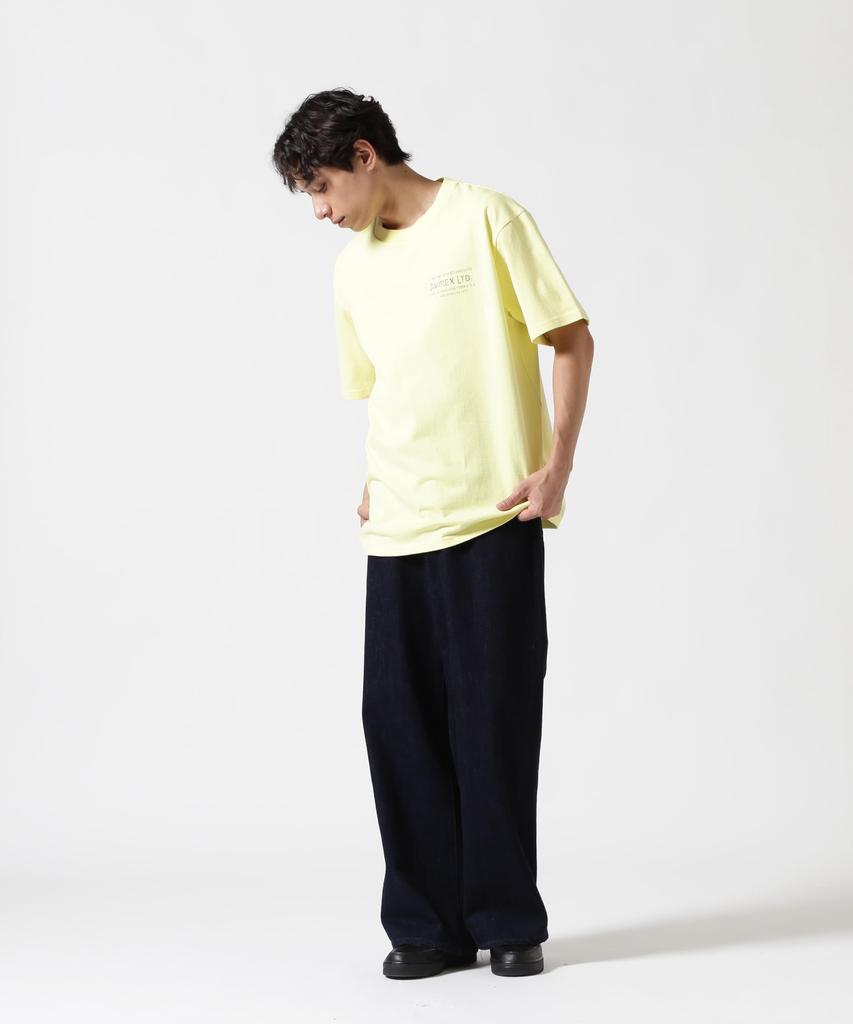 AVIREX SIGN T-SHIRT (WEB&DEPOT Exclusive) Men's XL Lemon 783-5134082