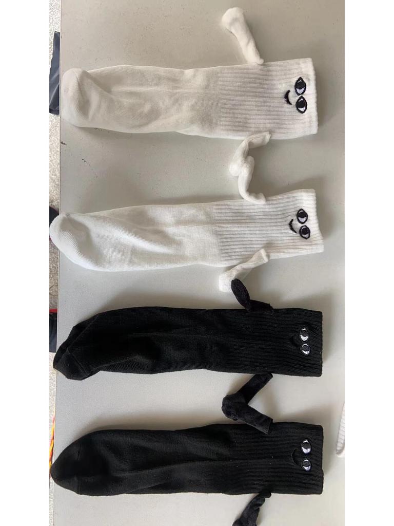 Магнитные носки для пар, держащихся за руки, для мужчин и женщин, стиль рукопожатия парня