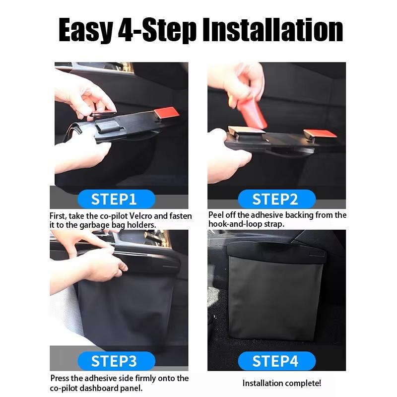 Magnetic Lid Car Trash Can Hanging On Seat Back Waterproof Garbage Bin Portable Vehicle Waste Container for Car Interior Storage