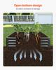 Metal Raised Garden Bed, 2.4 x 1.2 x 0.3 m Outdoor Galvalume Planter Garden Box, Open Bottom Design, Large Planter Raised Bed for Growing Vegetables,