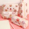 Bags Bear Pattern Korean Style Large Capacity Stationery Bag Pencil Pouch Comestic Bag Pencil Case