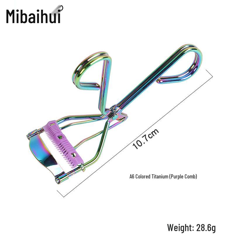 Heart-Shaped Wide-Angle Eyelash Curler with Comb - Makeup Tool for Curling False Lashes