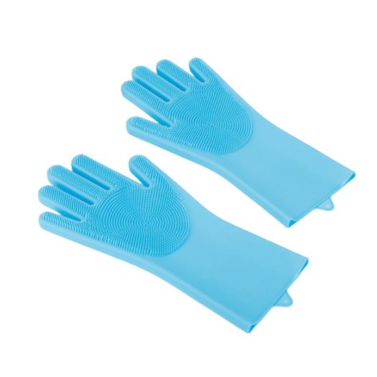 1 Pair Dishwashing Gloves Reusable Anti-slip Pattern Comfortable Cleaning Protective Gloves Household Kitchen Tools