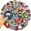 50 Sheets Q Version Avengers Waterproof Cartoon Stickers for Scrapbook Decoration, Self-Adhesive.
