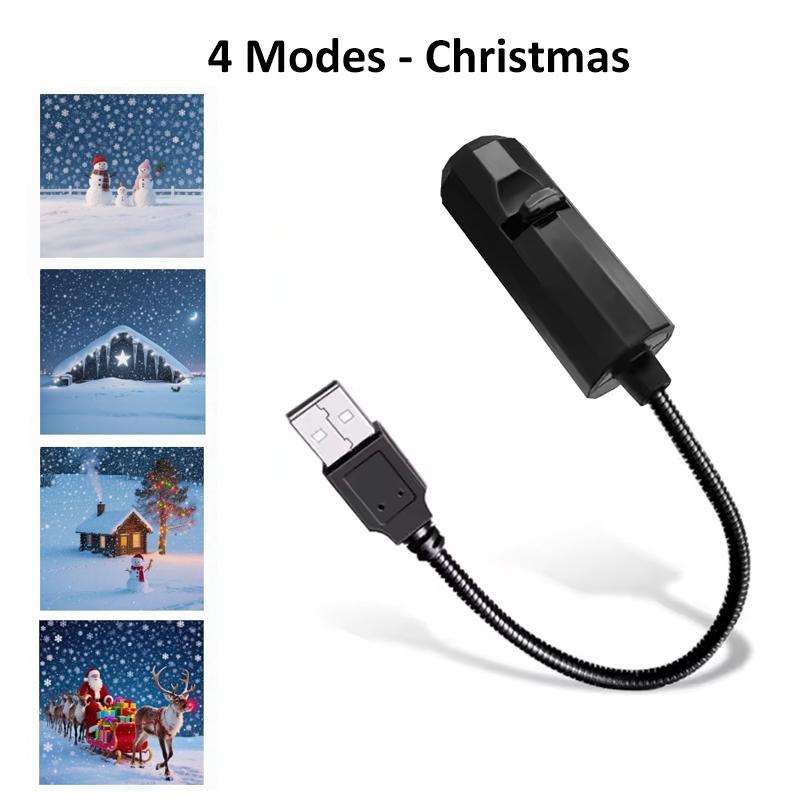 Светодиодный рождественский проекторный свет USB 5 В Ночник Атмосфера 4/10 режимов переключаемая проекция узоров для Санта-Клауса Снеговика Лося