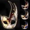 Men's Masquerade Mask Vintage Venetian Checkered Musical Party Mardi Gras Mask