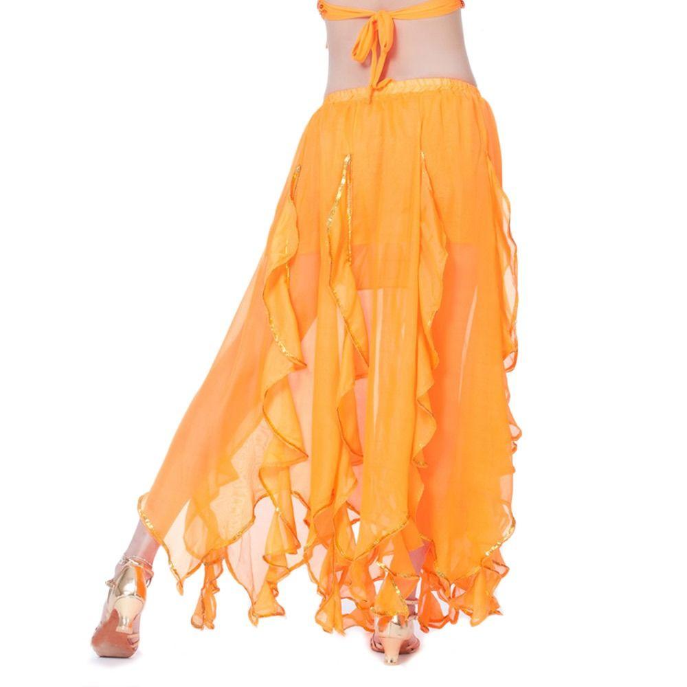 Женская блестящая юбка-солнце, юбка для танцев, юбка для танца живота, испанская юбка, костюмы для выступлений