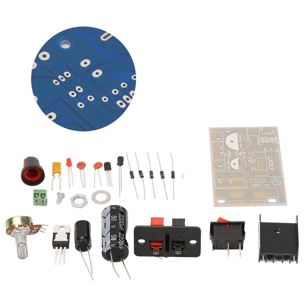Регулируемый блок питания DIY Kit Регулируемая плата постоянного тока с защитой от короткого замыкания