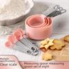 Набор из 8 мерных ложек и чашек Nordic Candy Color для обжарки кофе с ручками из нержавеющей стали