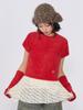 UNUSUALNORMAL Sparkle Symbol Knit Top_Red