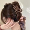 Twisted Wave Hair Clips Plastic Curved Hair Claw Hairpin Frosted Shark Clips Women