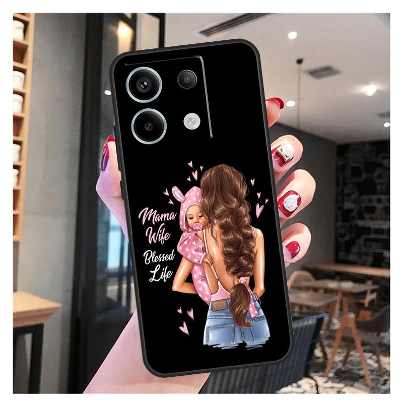 Красивый чехол для мамы, дочки и сына для Xiaomi Redmi Note 13 Pro 12 11 9 10 12S 11S 10S 9S Redmi 13 12 10C 12C 13C чехол