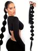 Synthetic Hair Extensions Bubble Braid Ponytail Afro Bubble Long Ponytail 30 Inch Wrap Around Lantern Pony Tail For Women Daily Used