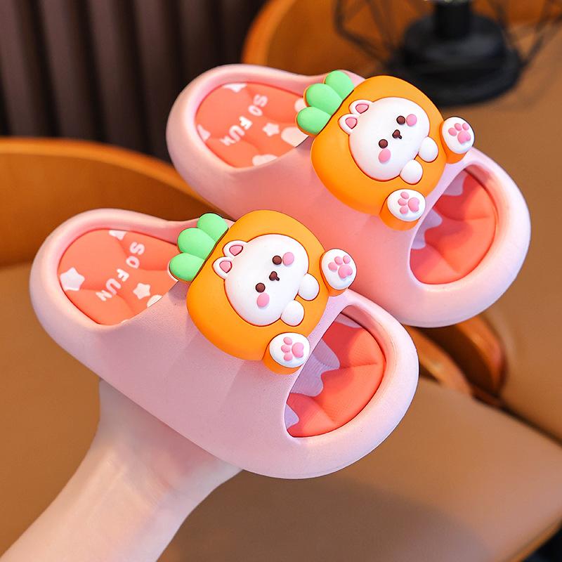 Children's Summer Sandals Boys and Girls Non-Slip Soft Sole Bathroom Shower Parent-Child Small Medium Large Kids Beach Sandals