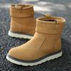 Handmade Genuine Leather Comfy Soft Lined Men Ankle Snow Boots Warm Waterproof Winter Outdoor Cold Weather Footwear