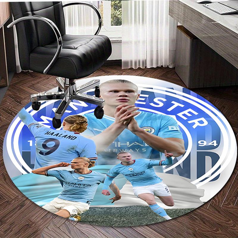 1pc Haaland12 Carpet, Round Rug, Comfortable, Suitable for Entryways, Living Rooms, Office, And Bedrooms, Christmas Decoration