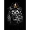 Постеры и принты с животными Король Лев Тигр Волк Орел Медведь с короной Холст Настенная живопись Мотивационная картина Комната Домашний декор