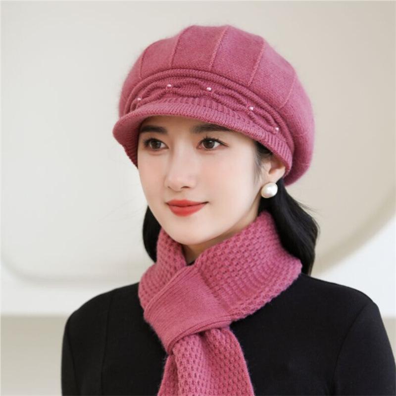 Winter Hat Women's Fashion ,Chic Knit Beret for Women Breathable & Stretchy, Perfect for Autumn & Winter
