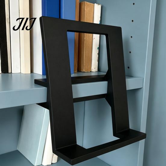 Hollow Book Display Rack Clip-on for Bookshelf , No Drill Holder, Heavy Duty Plastic Showcase Home Office Library Holder