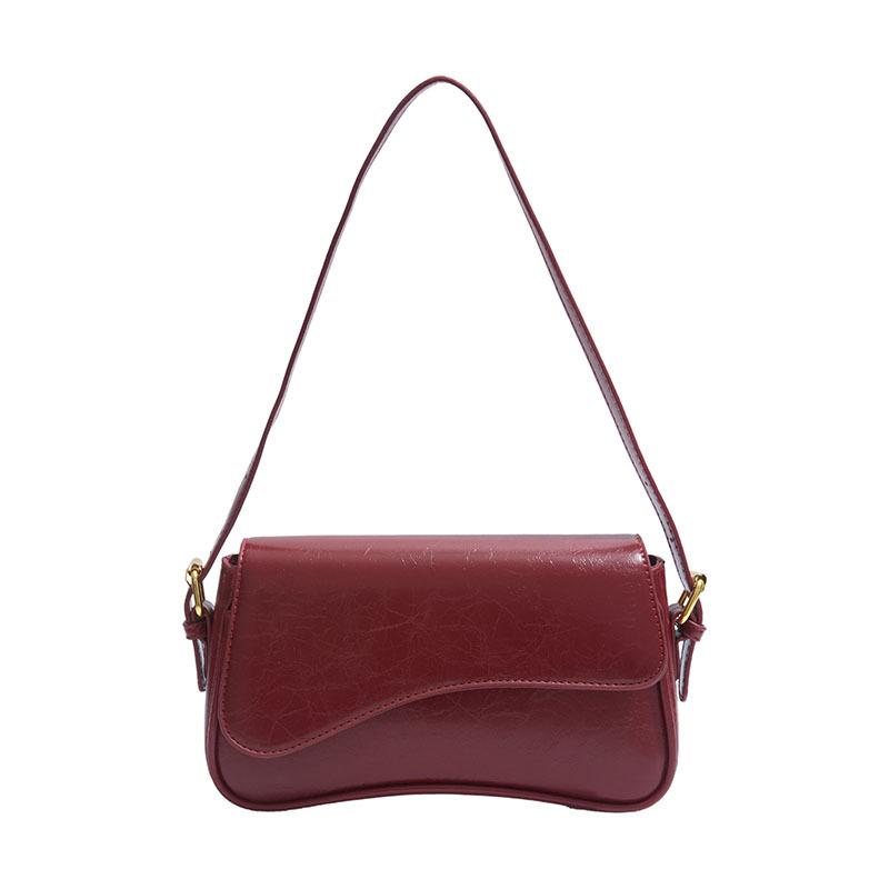 Модная сумка женская новая ретро осенняя на плечо подмышку сумка для通勤 messenger однотонная маленькая квадратная сумка тренд