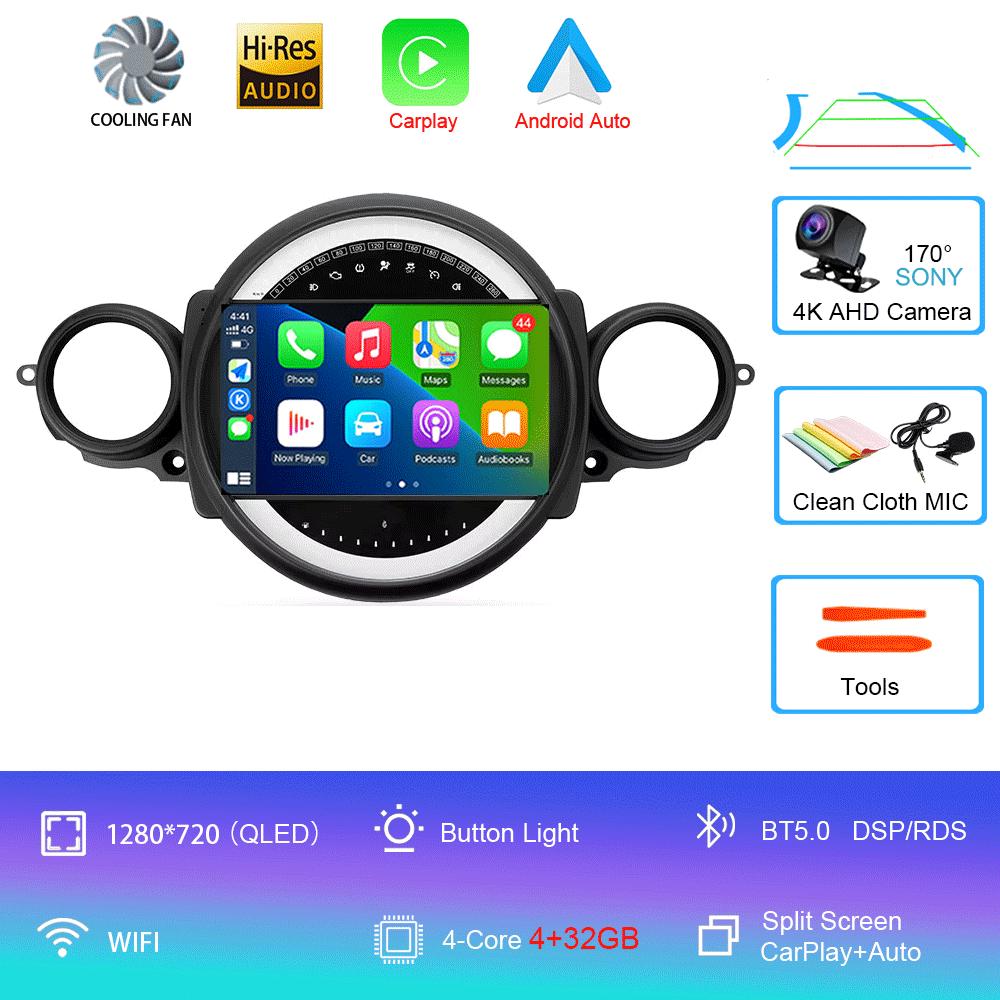 Car Radio Android 14 For BMW Mini Cooper R56 R60 R51 2006 - 2015 GPS Carplay Navigation Stereo Auto DSP BT DVD Multimedia Player