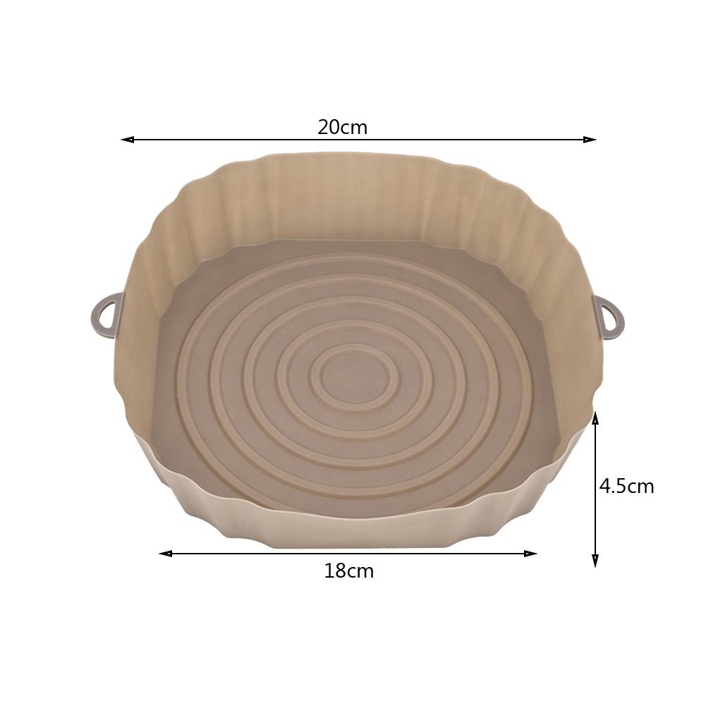 AirFryer Silicone Pot Oven Baking Tray Safe Reusable BBQ Barbecue Pad Plate Fried Pizza Basket Air Fryers Grill Pan Accessories