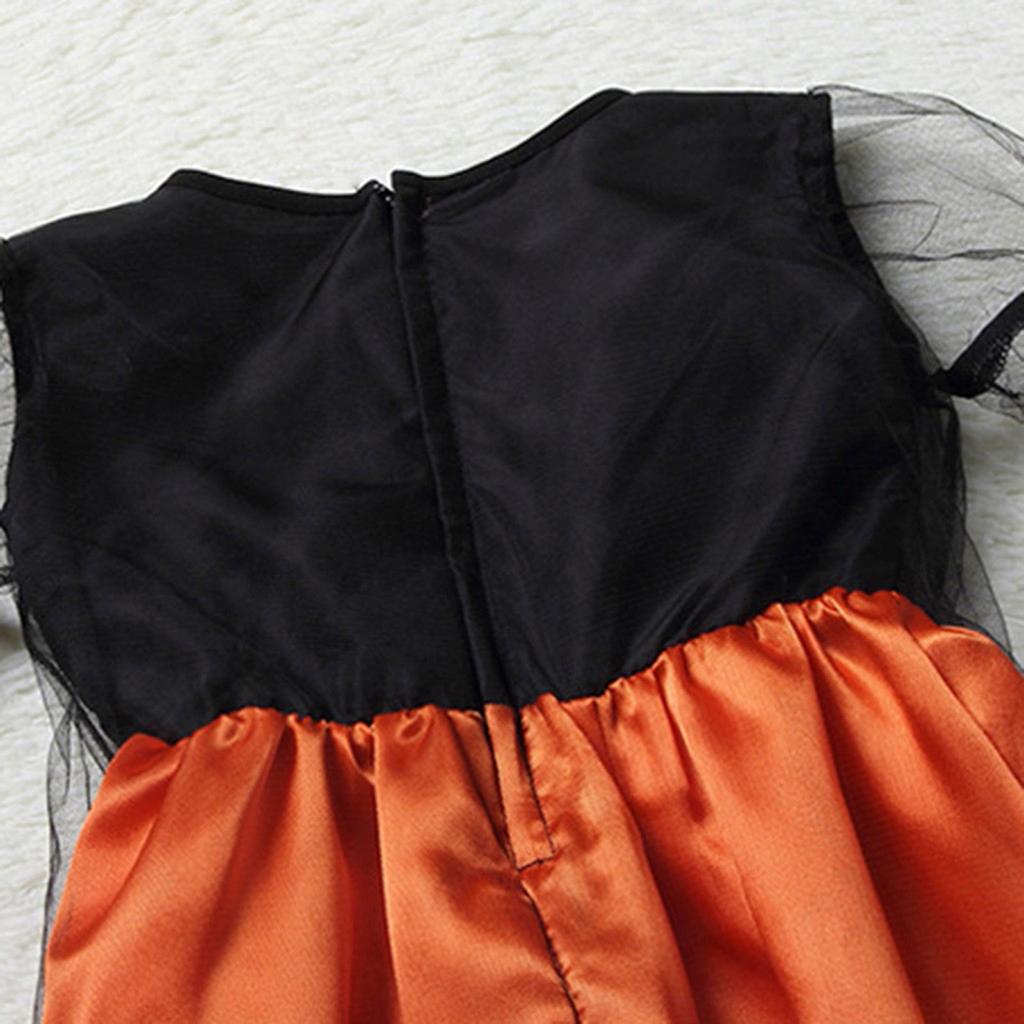 Детский карнавальный костюм на Хэллоуин для девочек, праздничные платья + шапка, одежда, наряд