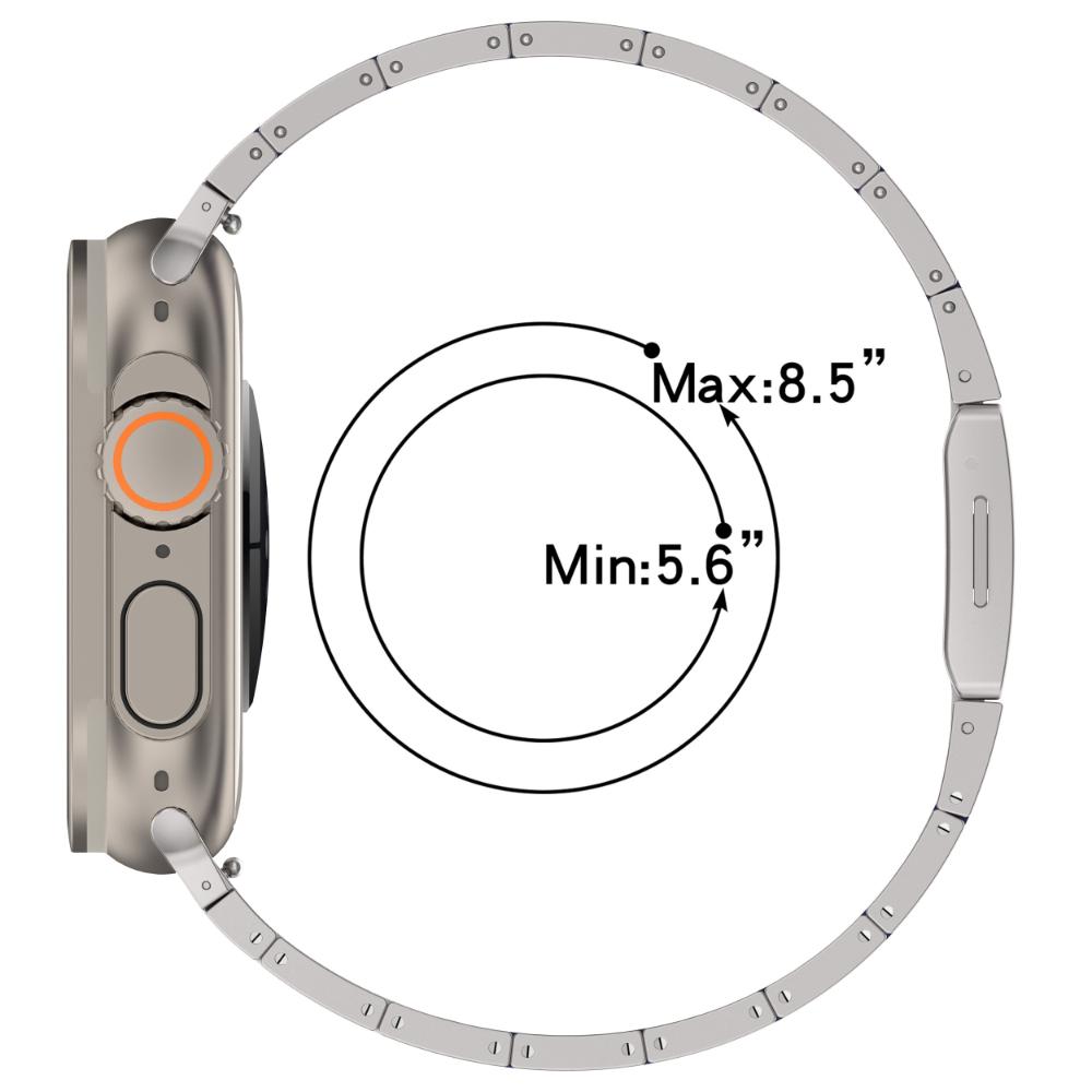 Magnetic Alloy Strap with Silicone Leather Strip for Apple Watch Series12 11 10 SE1 2 3 /Ultra4 3 2 1 38/41/42/46/49 mm