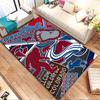 "Colorado Avalanche Inspired Graphic Design" Patterned carpet, non slip mat suitable for living room and bedroom sofas