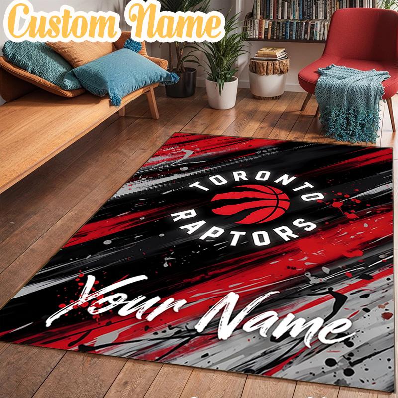 Custom Name Raptors basketball Logo Rug Office Rug Chair Mat Non Slip Carpet Rugs for Bedrooms Dining Room Living Room Home Decor gifts