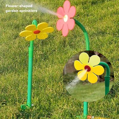 Crazy Spin Sprinkler Flower Shape Dancing Daisy Sprinklers 720 вращающаяся игрушка-распылитель воды для полива газона во дворе украшение сада