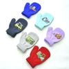 Winter Knitted Gloves for Kids 1to4 Years Old Warm Cute Construction Truck Pattern Wool Mittens Cycling Kids Gloves