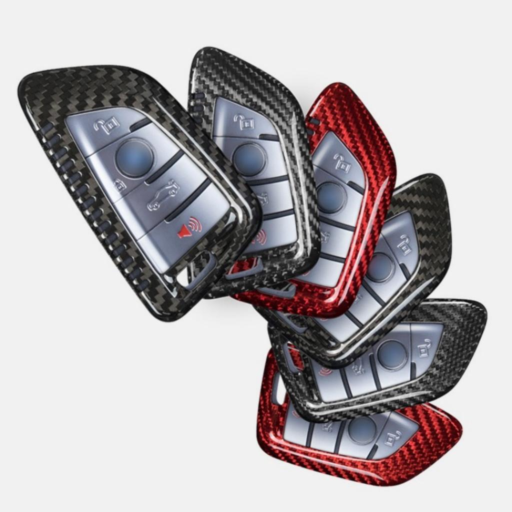 Чехол-крышка для автомобильного ключа из углеродного волокна T-Carbon Подходит для BMW Серии X1 X3 X5 X6 1 2 5 7 F15 F16 E53 E70 E39 F10 F30 G30