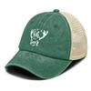 White Oh MY Deer Snowflake Reindeer Antlers Printed Mesh Cap Adjustable Hip Hop Casual Vintage Dad Hat For Unisex Women Street Wear