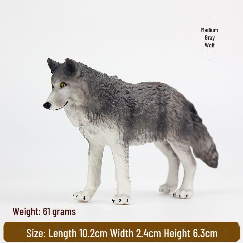 Игрушки-модели диких животных: Гепард, антилопа гну, северный олень, благородный олень, кенгуру, волк – твердые пластиковые украшения для детей