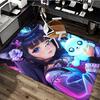 1pc Anime Cat with Flowers Chair Mat - Office Desk Pad, Non-Slip Carpet for Home Decor, Suitable for All Seasons, Perfect Gift for Anime Lovers.H036