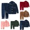 Toddler Kids Baby Boys Girls Solid Pajamas Winter Warm Coats Pants Outfits Set