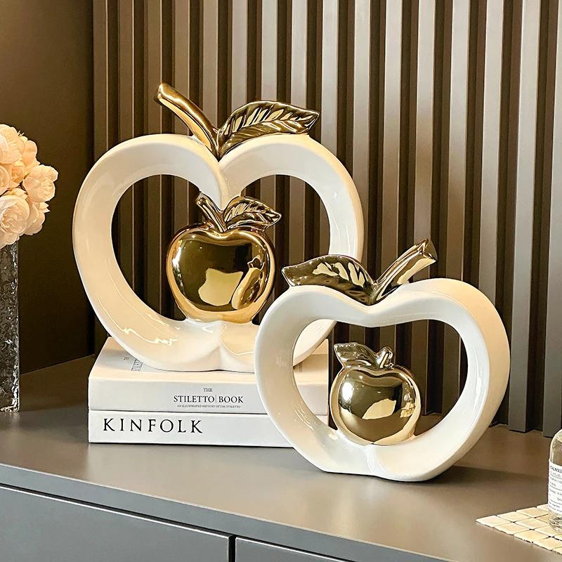 Premium Apple Ornament Niche Living Room Decoration Light Luxury Home Foyer TV Wine Cabinet Housewarming New Home Gift