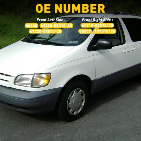 2x Внешняя ручка двери передняя левая и правая сторона Для Toyota Sienna 1998-2003 Белый