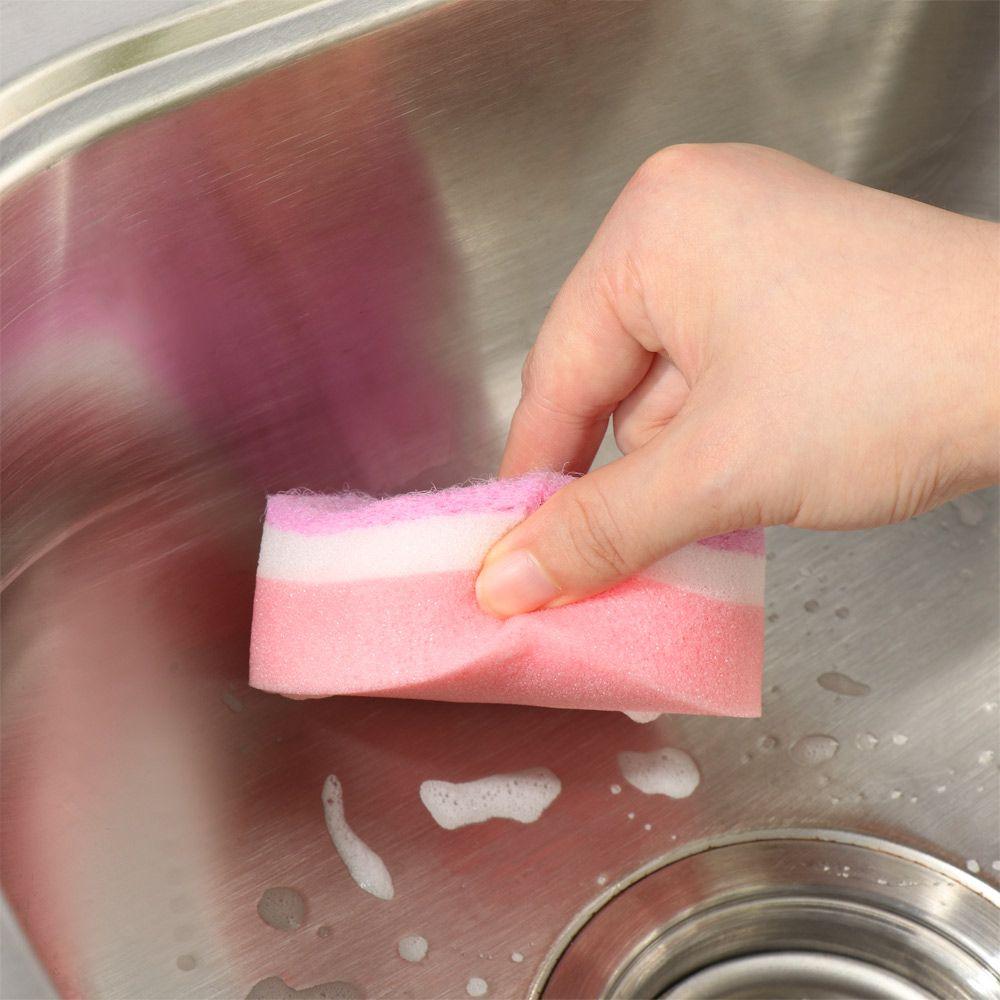 Home Wash Dishes Sponge Sponge Brush Tableware Flower Dishwashing Sponge Scouring Pads Round Shape