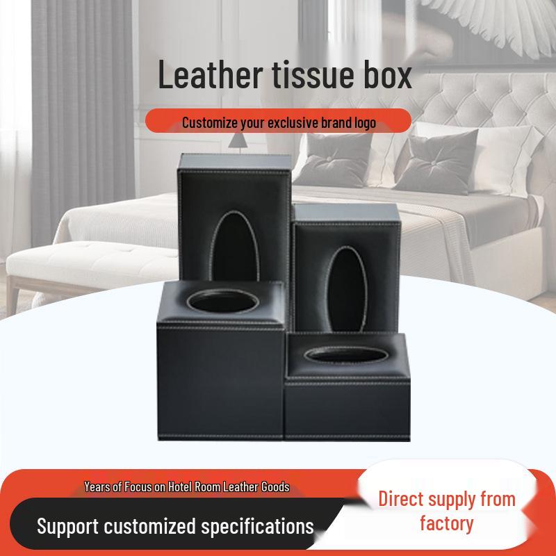Nordic Luxury Leather Tissue Box - Creative Pull-out Design for Home or Hotel, Customizable Logo