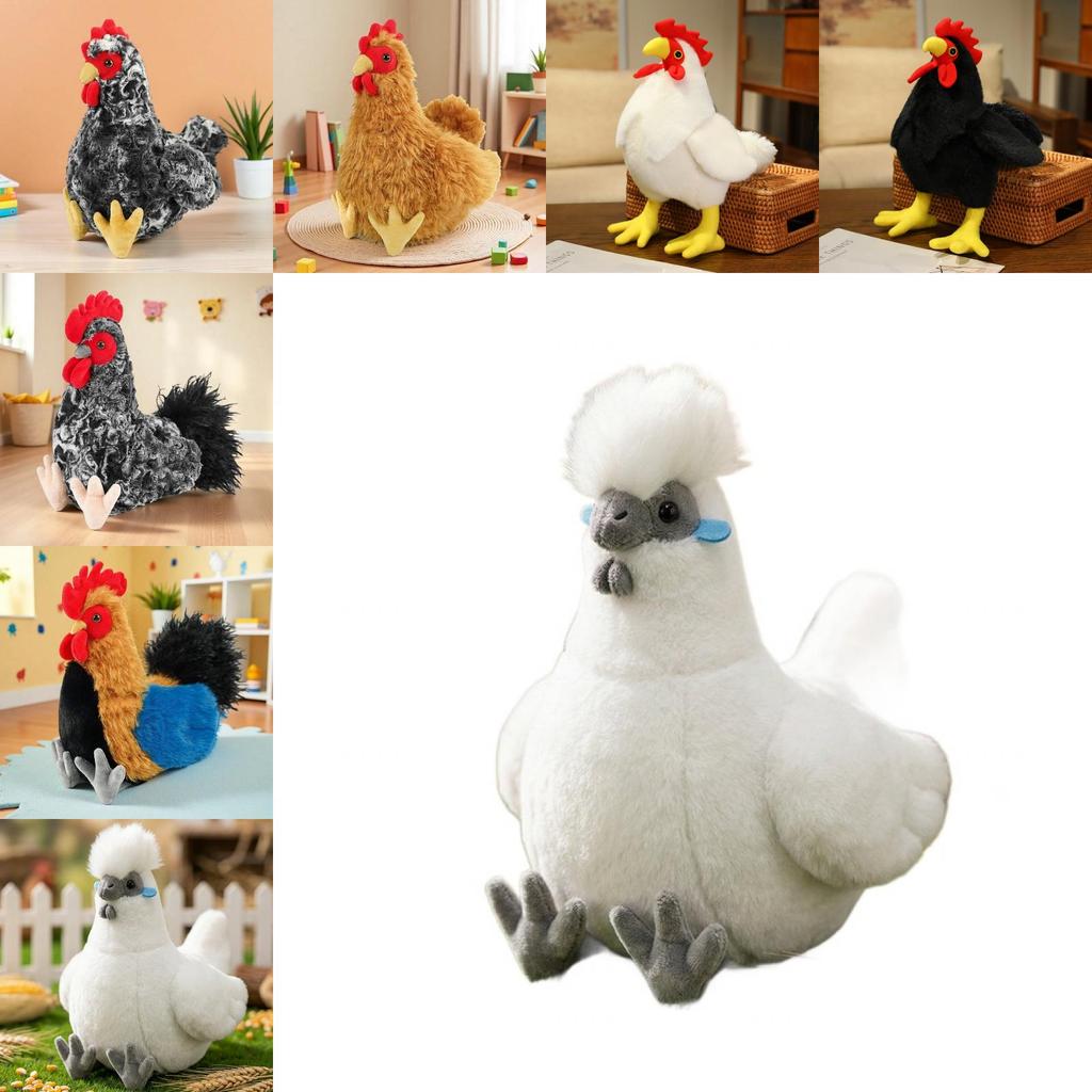 Rooster And Hen Stuffed Animal Plush Toys For Animal Lovers And Collectors