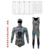 3mm Camouflage Neoprene Wetsuit Freediving Snorkeling Swimming Mens Two-Piece Hooded Long Sleeve Dive Suit