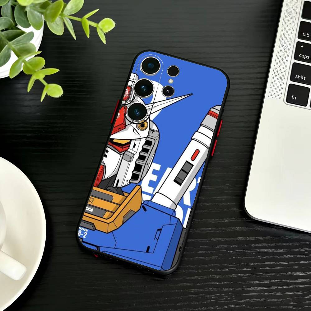 Чехол для телефона Gundam Anime для Samsung S26, S25, S24, S23, S22, S21, S20, Ultra, Plus, FE Черный Мягкий Чехол