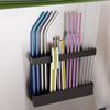 Magnetic Straw Holder Reusable Tumbler Straws Storage Dispenser Large Capacity Easy To Install Space-Saving Straw Organizer