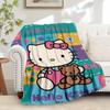 1pc Hello Kitty Flannel Blanket - Seasonal Home Decor, Comfortable Machine Washable, Suitable for All Ages, Ideal Gift for Any Family, Avail
