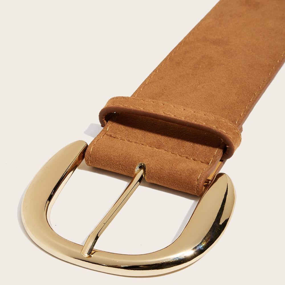 Maillard Styles Пряжка-пина Пояс Модный Брючный Платьевой Ремень Замшевая Кожа Широкий Ремень Подарки
